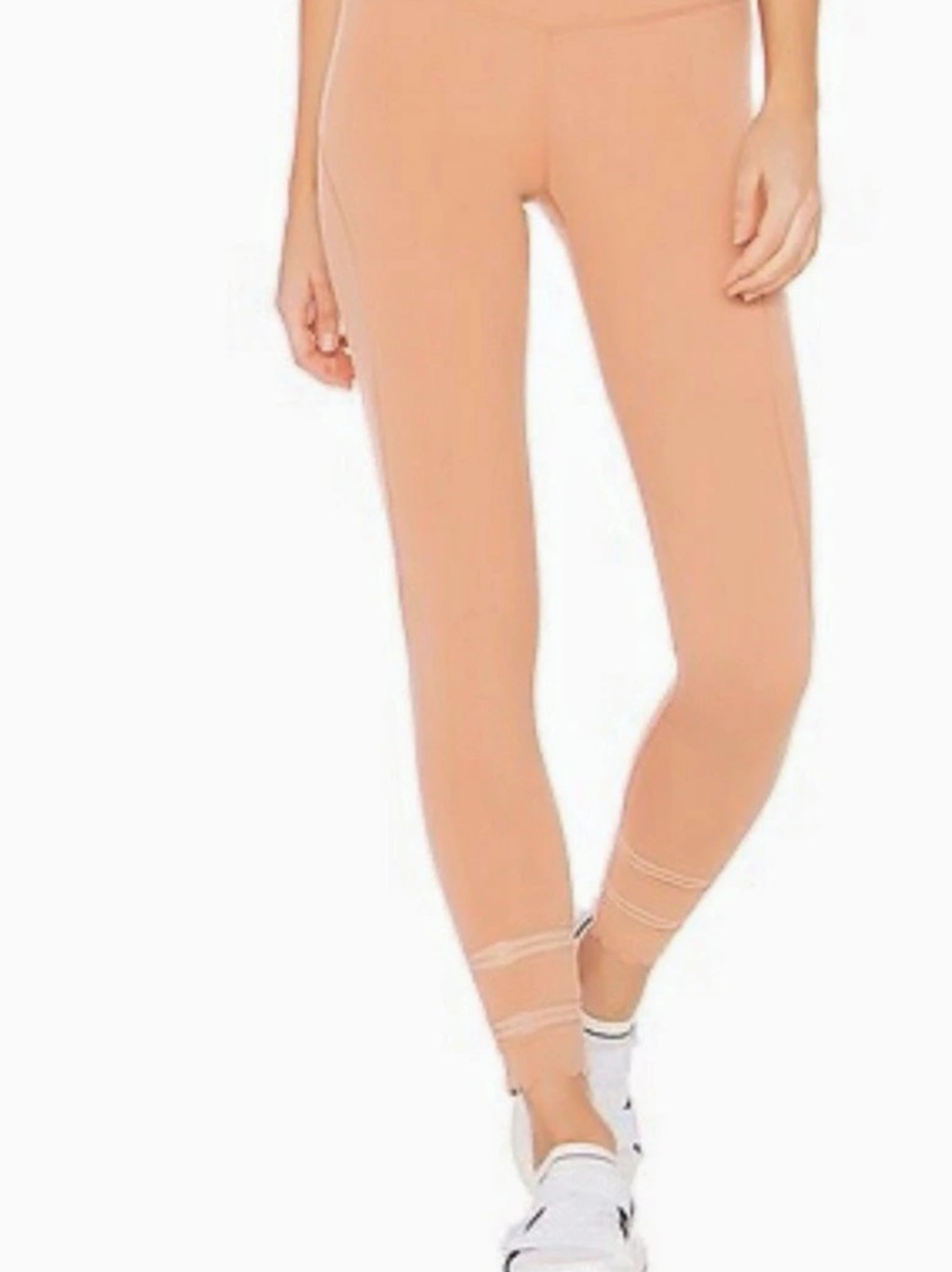 Free People Brown Genesis Scalloped Waist Leggings Large